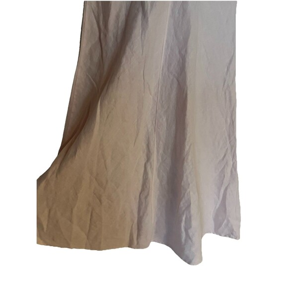 Cut Loose 100% Linen Tank Midi Dress SZ L Sleeveless Scoop Neck Pastel Pale Pink - Picture 9 of 10